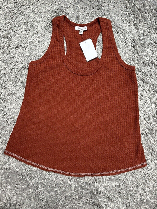 Socialite Waffle Knit Racerback Tank Top made in USA in Masara XS