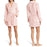 PJ Salvage Women’s Ultra Soft Robe Pink Leopard Open Front Short Size M