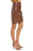 Halogen X Atlantic Pacific Croc Embossed Faux Leather Miniskirt - Brown - Large