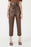 Bardot women's  Debbie PU Vegan Leather Very Soft Pant Chocolate in  Size 2