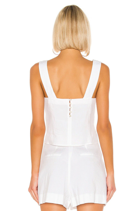 VINCE Cropped Wide Strap Shell Top $258 Size  4 fits smaller in white