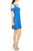 Love, Nickie Lew women's Cold Shoulder Button Front Royal Blue Dress Size M
