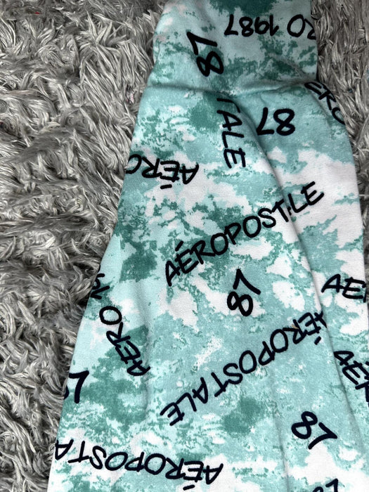 NWT Aeropostale sleep joggers size S New in a green white Fits as XS